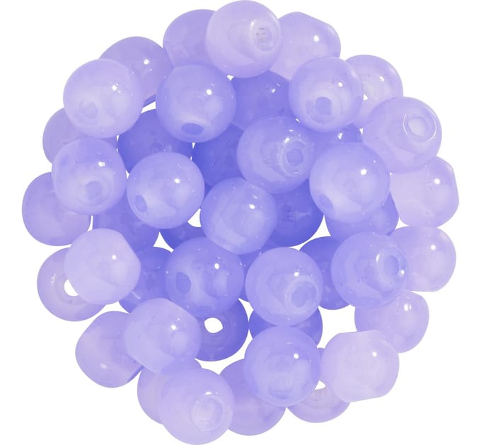 Glaskralen "Pastel", 6 mm - Violet