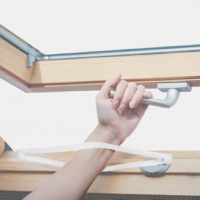 Dailygoods - Insectenwerend Vliegengaas voor Dakraam met Ritssluiting