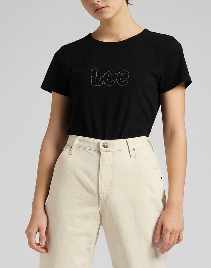LEE Slim Cropped - Maat S - Black Dames T-shirt