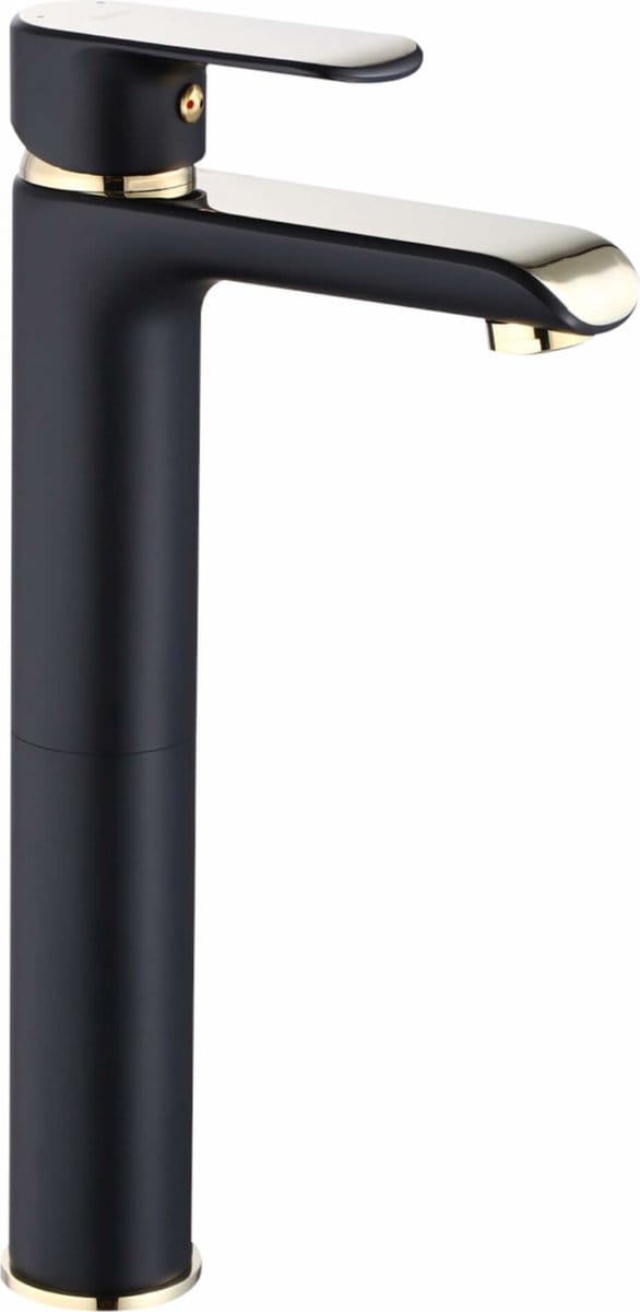 Rea Bloom Black/Gold High - Wastafelkraan - Zwart/Goud