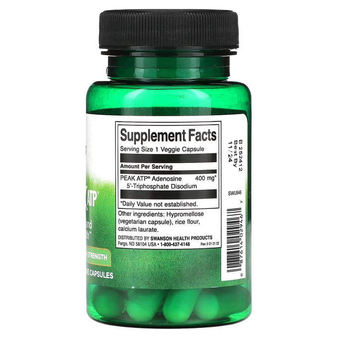 Piek ATP, Maximale Kracht, 400 mg, 30 Plantaardige Capsules