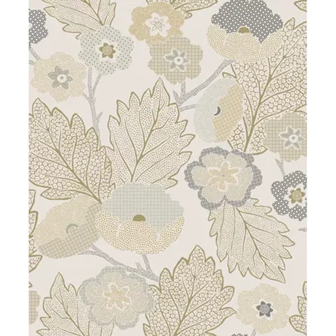 Decoprint Antibes Behang abstracte bloemen en bladeren - AN28270   5415058090234   Behang
