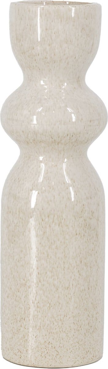 HomeBound by KY | Aardewerk vaas beige | bloemenvaas