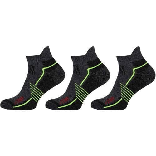 STAPP Wandelsokken Sneaker - Active Outdoor Bamboe - 3 paar - Donkergrijs - Maat 47/50