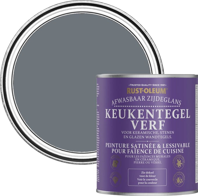 Rust-Oleum Donkergrijs Keukentegelverf Zijdeglans - Marinegrijs 750ml