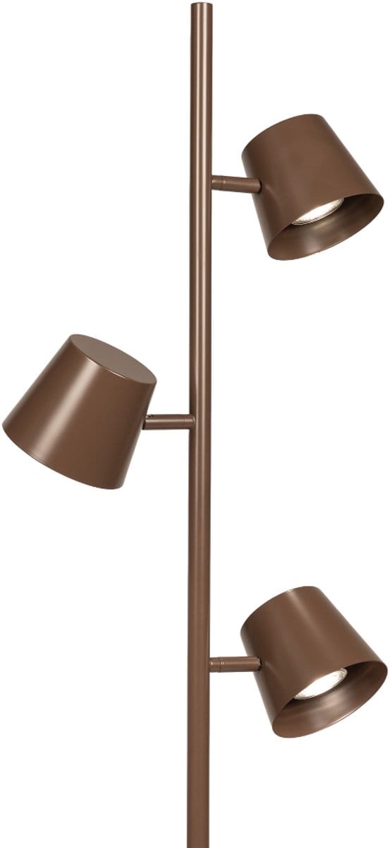 Lumidora Vloerlamp 75747 - SYDNEY - 3 Lichts - GU10 - Bruin - Metaal