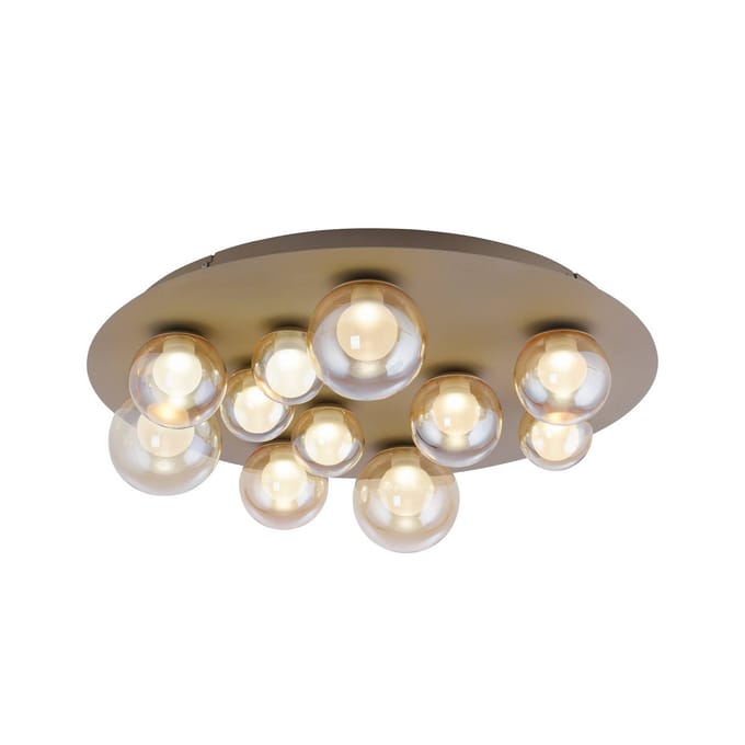 LED plafondlamp PURE Popup, brons/amber Ø 60 cm CCT, 11-lamps