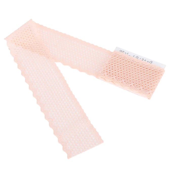 Kantlint Ruitpatroon Decoreren Ontwerpen Kleding DIY Knutselen 10 Yard 4cm Breed Lichtroze beige