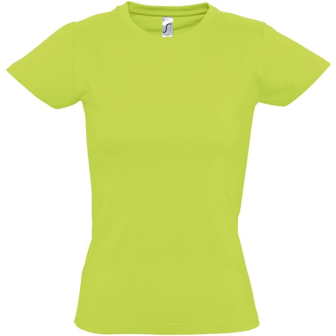SOLS Dames/dames Imperial Heavy Short Sleeve T-Shirt (Appelgroen)