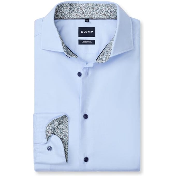 OLYMP Smart Business Overhemd, Modern Fit, Royal Kent, Bleu