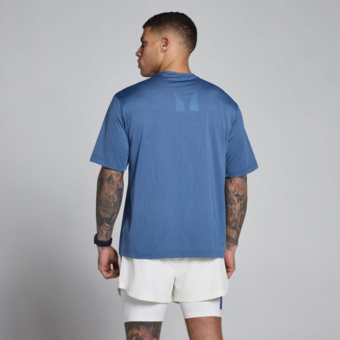 MP Men's Hybrid Oversized Mesh T-Shirt - Slate Blue - M