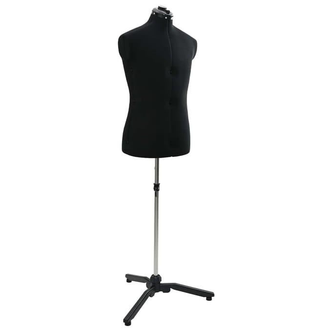 vidaXL - Verstelbaar - Mannequin - Zwart - 37,5-45,5 - inch - Stof