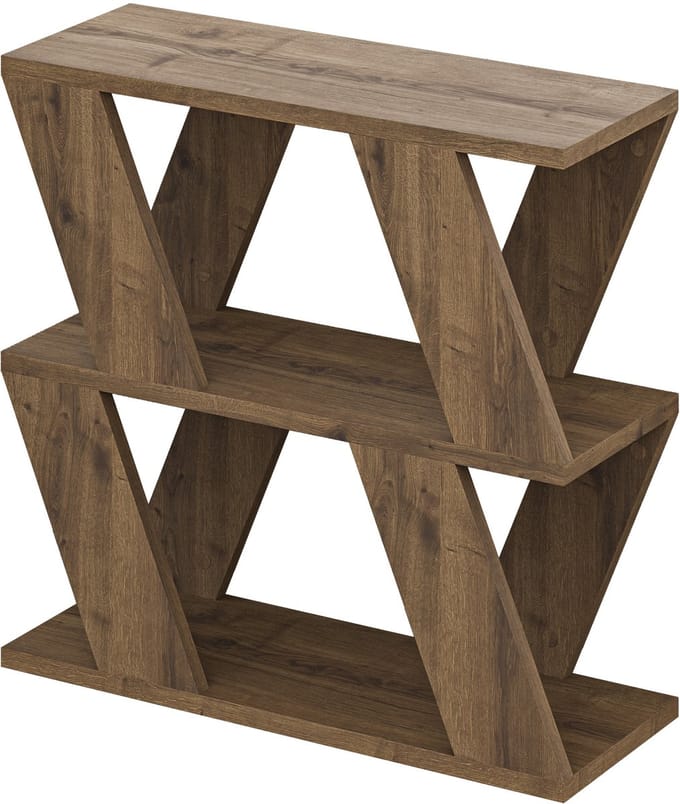 Hocus Picus Bijzettafel Smal 2 Planken - Donker Eiken - 21x56 cm