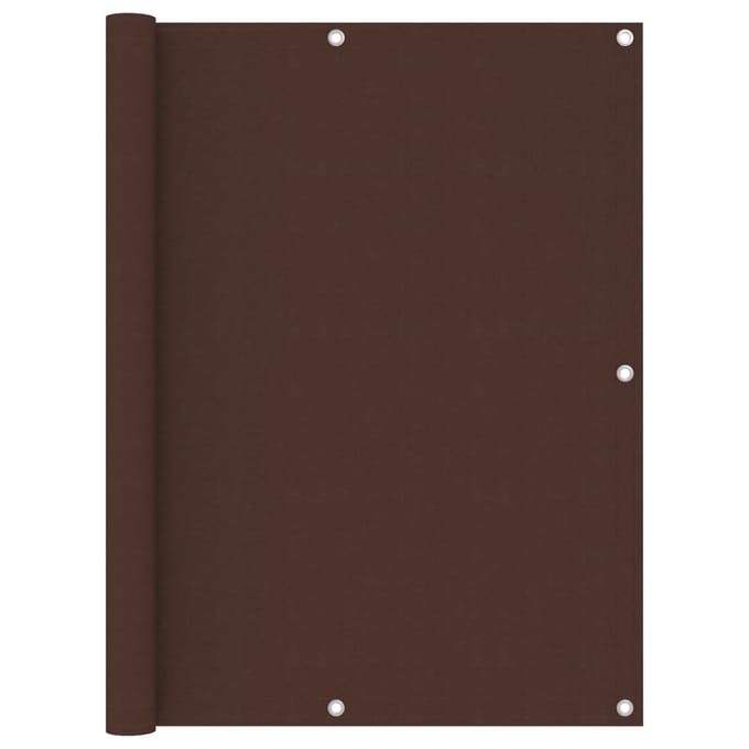 vidaXL - Balkonscherm - 120x400 - cm - oxford - stof - bruin