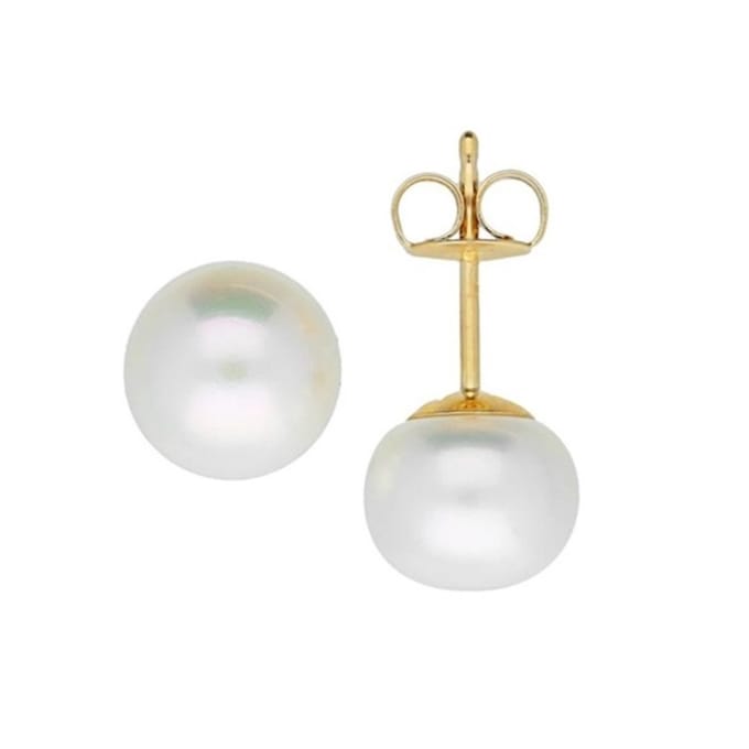 Hetty'S - 14 karaat gouden oorknopjes - zoetwater parel 7 mm -