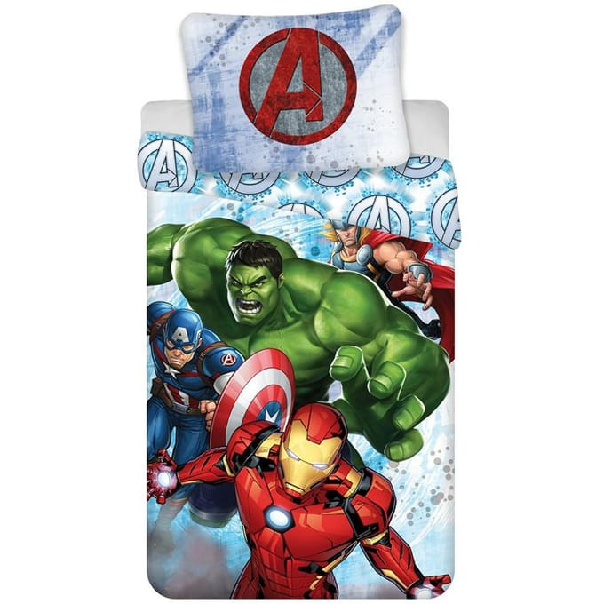 Marvel Avengers Dekbedovertrek Heroes - 140 x 200 cm - 70 x 90 cm