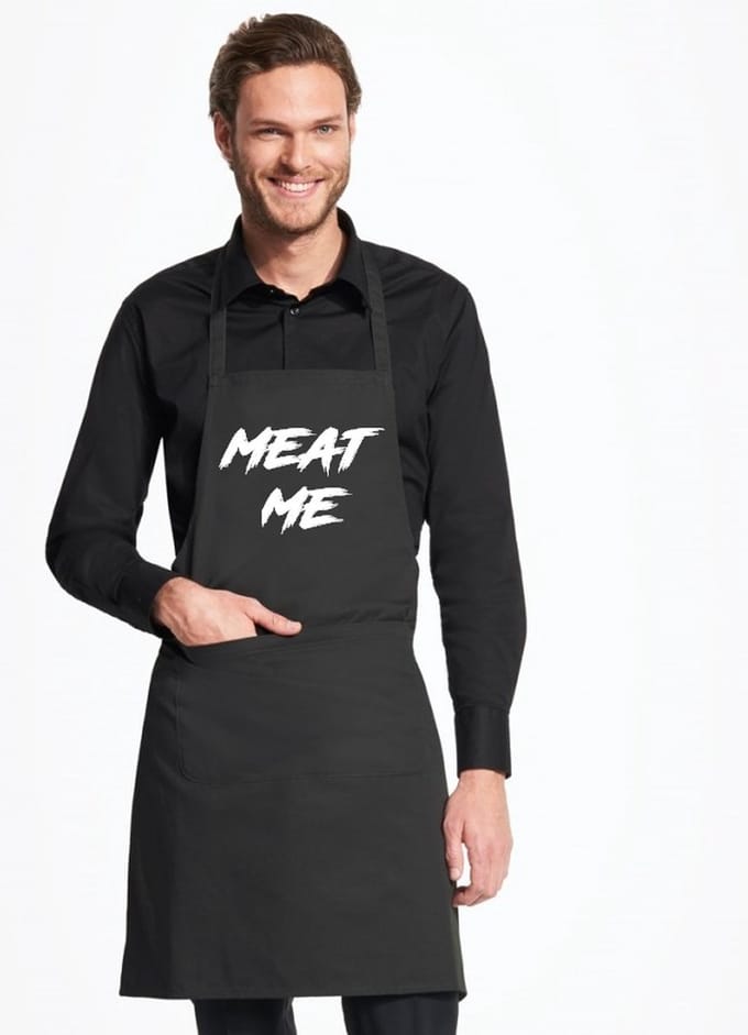 Meat Me Barbeque Schort | BBQ Zomer Schort | Keuken Schort