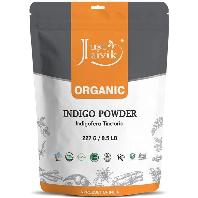 Just Jaivik 100% natuurlijk indigopoeder voor haar, 227 g orange