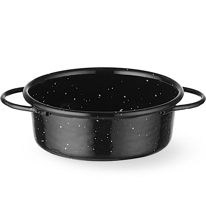 HENDI Braadpan - geemailleerd koolstofstaal - braden en serveren - 10x4 cm - zwart