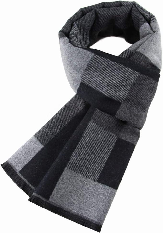 Dikke herensjaal imitatie cashmere winterwarmte 180x30cm
