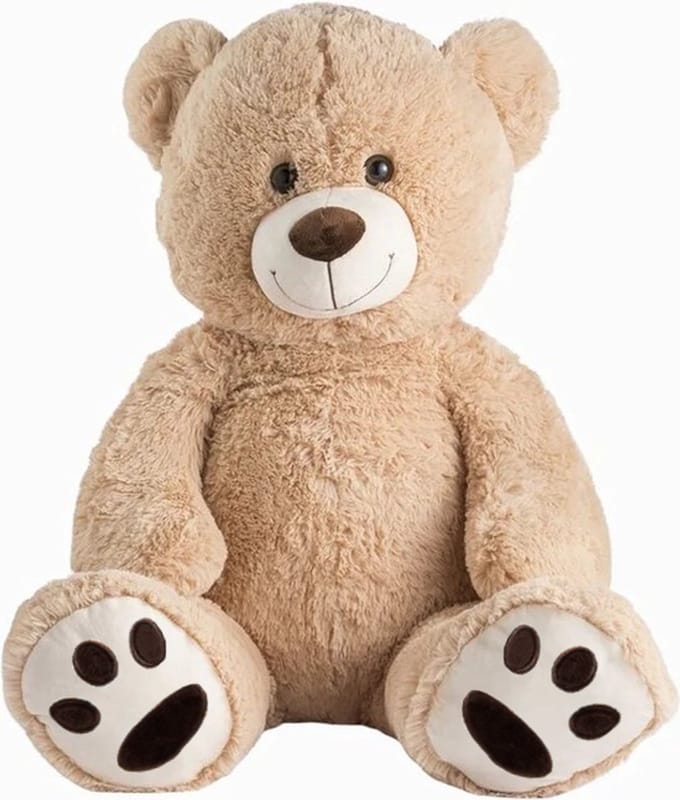 Teddybeer Frank (Lichtbruin) Pluche Knuffel XXL 100 cm
