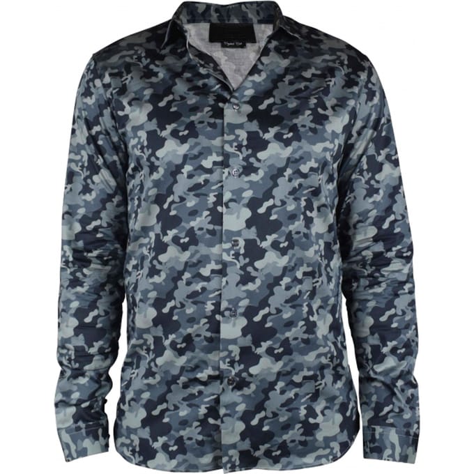 Philipp Plein LS Camouflageshirt Grijs
