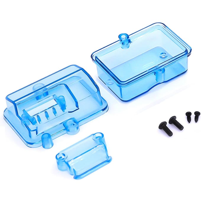 Transparante Waterdichte ESC Ontvanger Doos Beschermhoes Afsluitbare Doos Vervanging voor Huanqi 727 Slash, Afstandsbediening