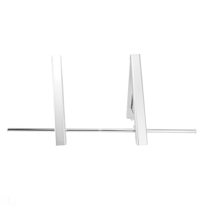 Étendoir à linge rétractable mural en aluminium spatial, barre de séchage suspendue invisible pour balcon argenté