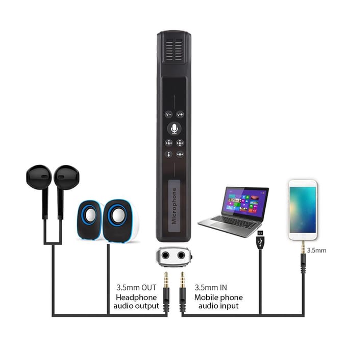 USB Microfoon Metalen Condensatormicrofoon Plug and Play Desktop Opnamemicrofoon voor Computer Gaming without Tripod zwart