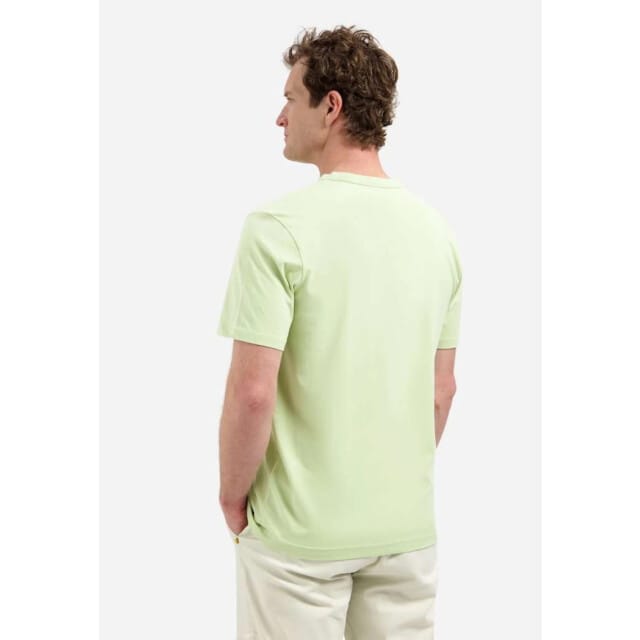 No Excess T-shirt granddad half button melang green