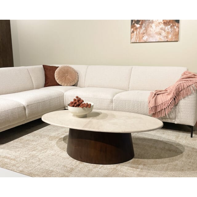 Brix - Salontafel - Brix Bottecino Oval 120cm - Beige