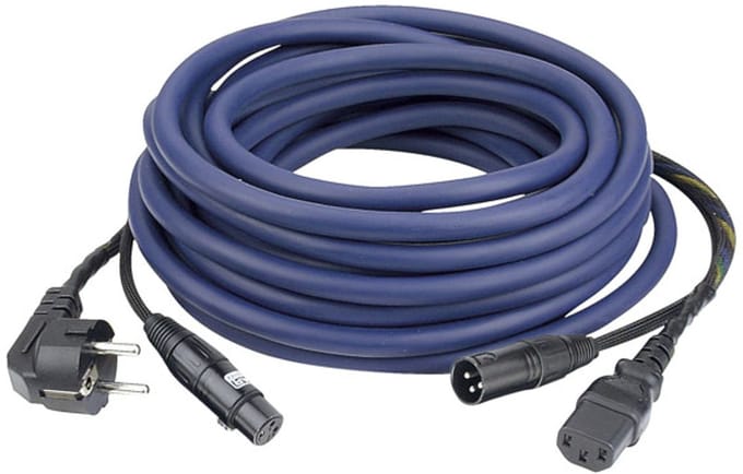DAP FP08 Power-/signaalkabel 20m Schuko-IEC / XLR-XLR, AUDIO - Audiokabel