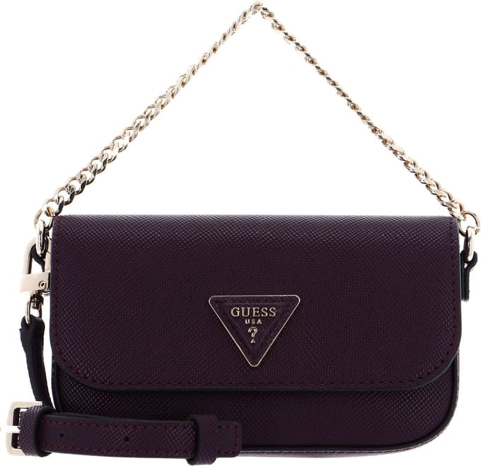 GUESS Schoudertas Avondtas Brynlee Micro Mini Flap Plum Donkerpaars