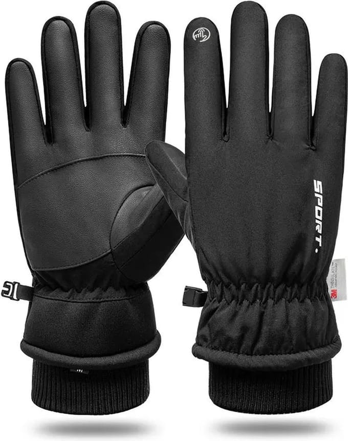 DrPhone H-Range3 Touchscreen Warme Handschoenen Winter/Herfst - Waterdicht - Winddicht - Anti-Slip - Maat M – 10 vinger touchscreen - Zwart