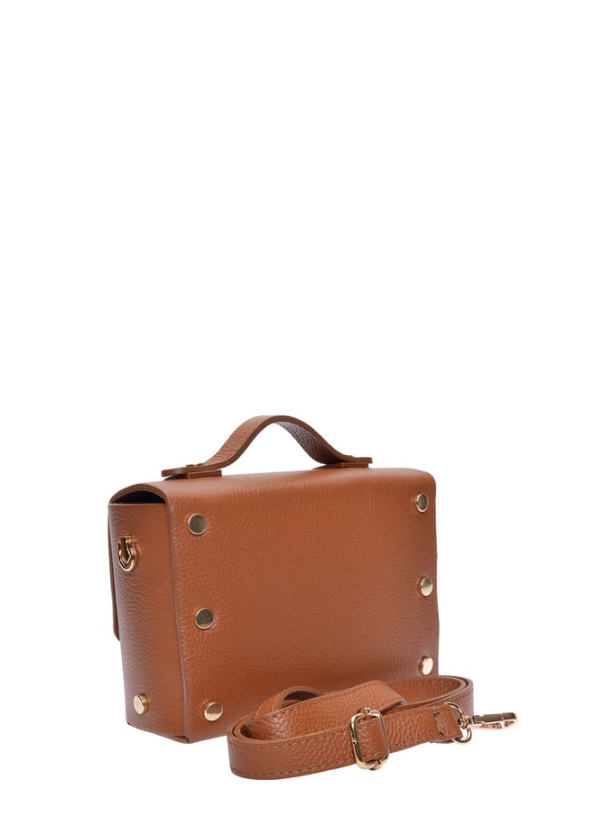 Luisa Vannini Brown Rundleer Tas