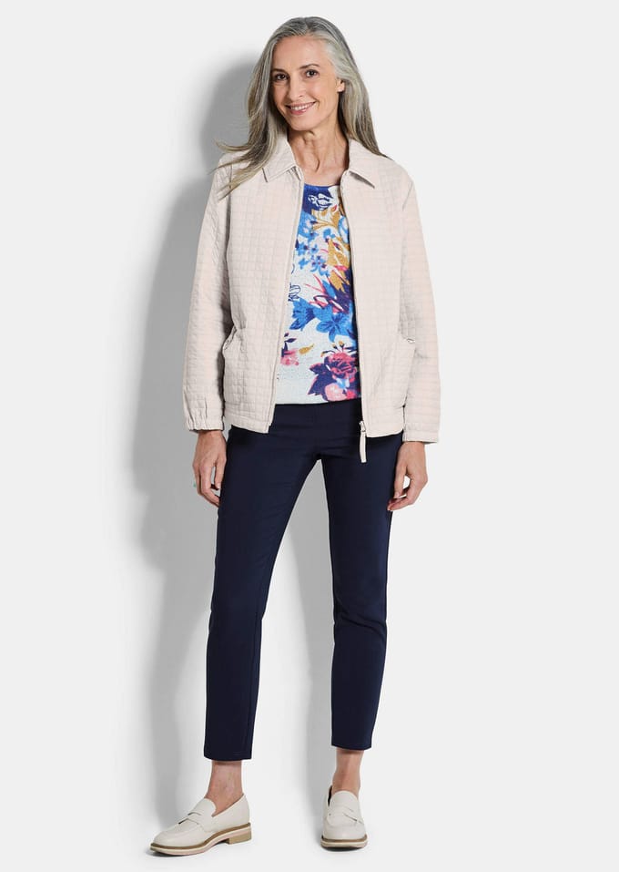 Jasje met wafelstiksel - steengrijs - Gr. 24 van Goldner Fashion