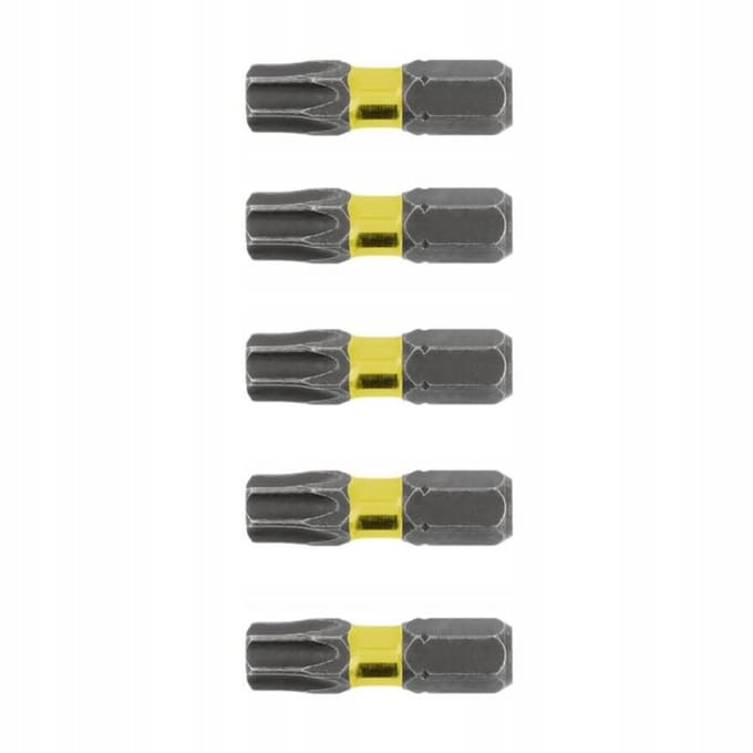 Hogert Torx T25 Slagmoerbit 25 mm 1/4" - 5 stuks