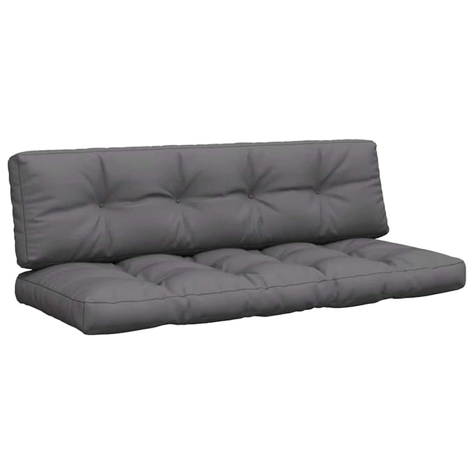 vidaXL - Palletkussens - 2 - st - stof - antracietkleurig