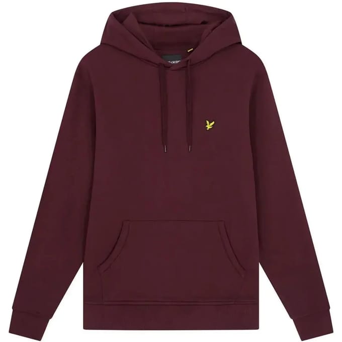 Capuchon sweaters Lyle &amp; Scott ML1139V BRUSHED BACK HOODIE-Z562 BURGUNDY