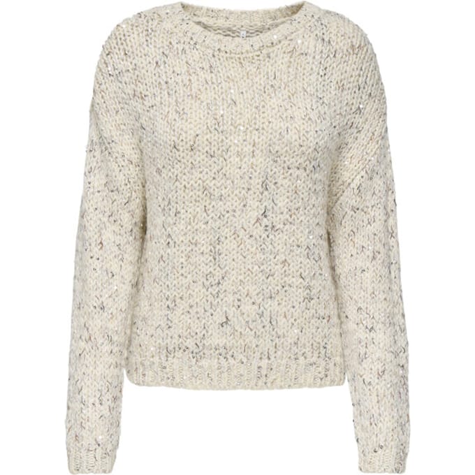 Only Onlwinter ls sequins o-neck cs knt