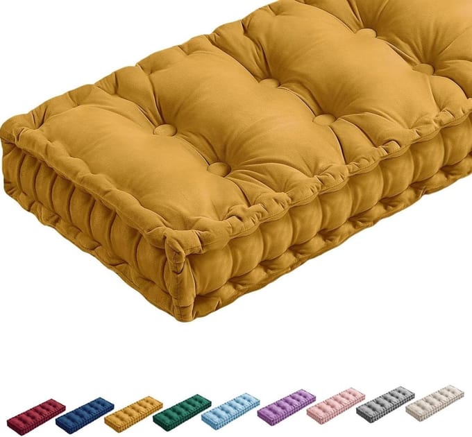 Bankkussen - Zitkussen - Buiten Ontspannen - Extra Dik - 150x30cm - Geel