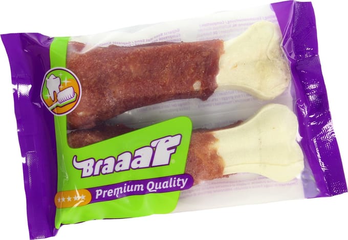 Braaaf Hondensnack Geperst Bot Eend 12,5 cm - 130 gr