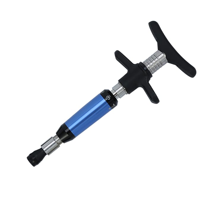 6 niveaus handmatige chiropractische wervelkolomcorrectietool Forth-massageapparaat vervangbaar 4 koppen 6-speed one-head gray