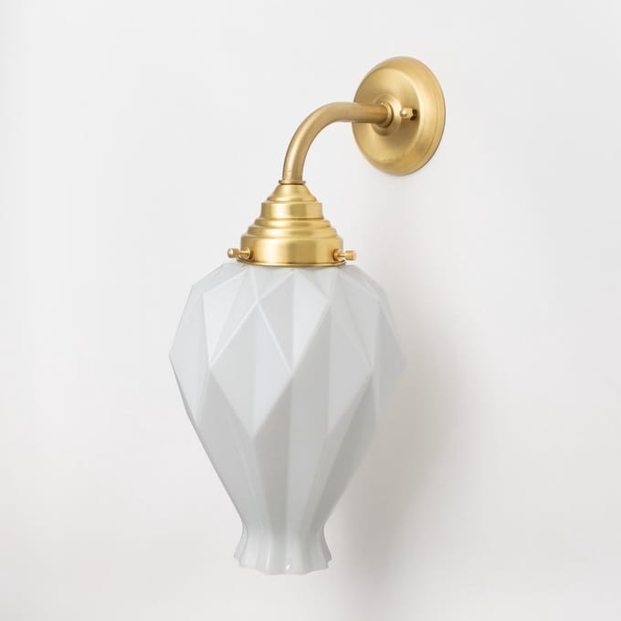 Wandlamp Chicago Curve Messing - Art Deco Trade