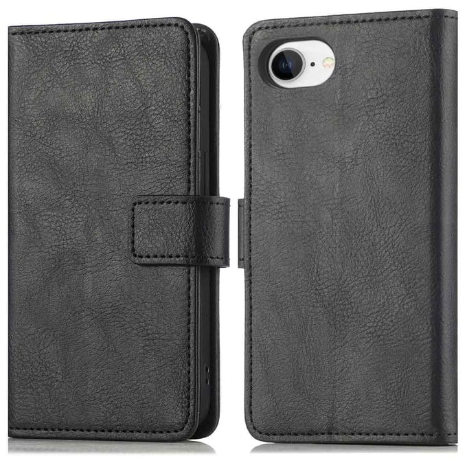 imoshion Hoesje - Geschikt voor Apple iPhone 17e / 16e - Luxe Bookcase - Zwart