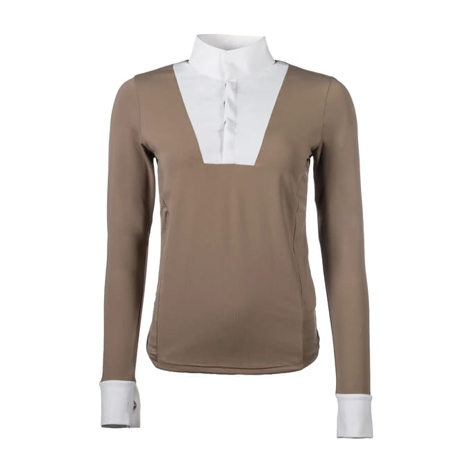 Dames wedstrijdpolo met lange mouwen HKM Virginia