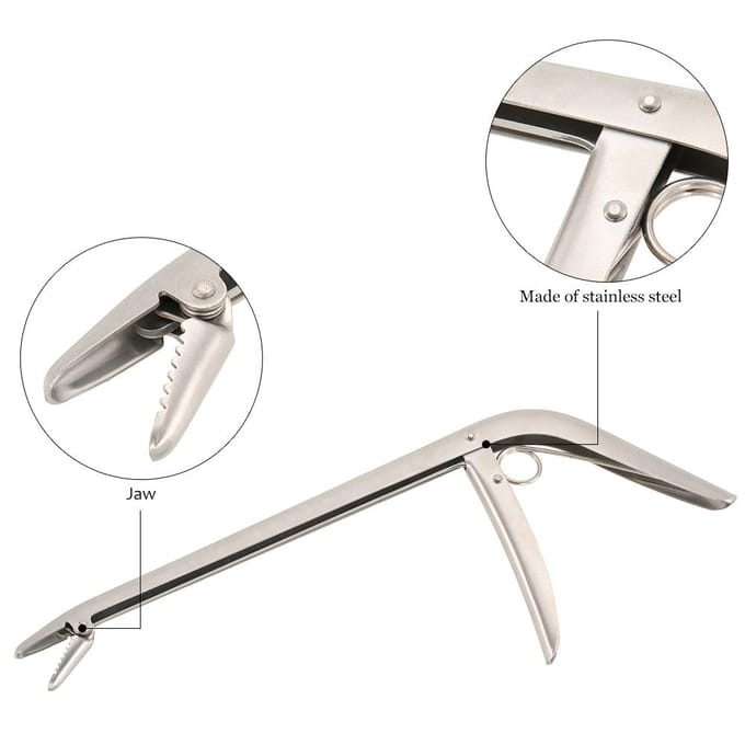 Lixada RVS Vishaak Verwijderaar Extractor Vishaak Verwijderingsgereedschap zilver