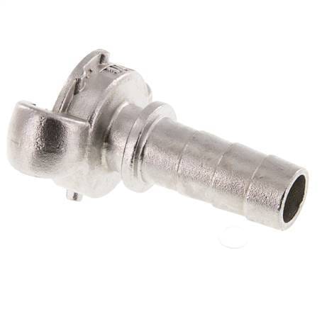 RVS DN 15 DIN 3489 Compressor Klauwkoppeling met 19 mm Slangpilaar