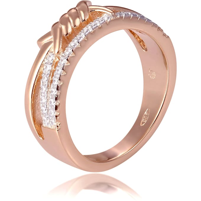 Orphelia Dames 925 Sterling Zilveren Ring - Roze ZR-7421