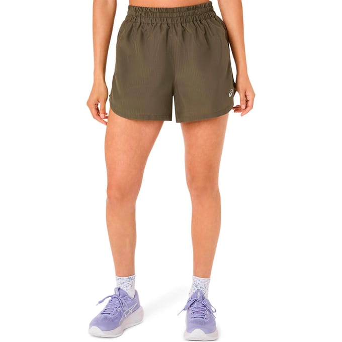 ASICS Nagino 4in Run Hardloopshorts Dames-groen